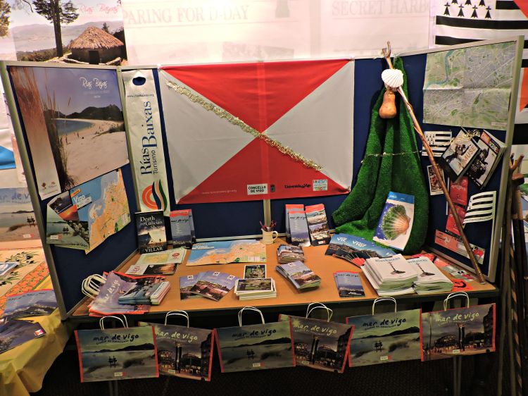 Un dos paneis promocionais dos produtos turísticos galegos nas Chapel Sessions