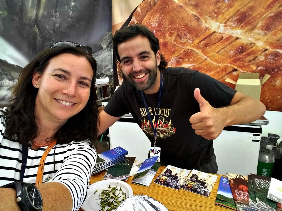 Con Géraldine no pavillón de Galicia do FIL 2016